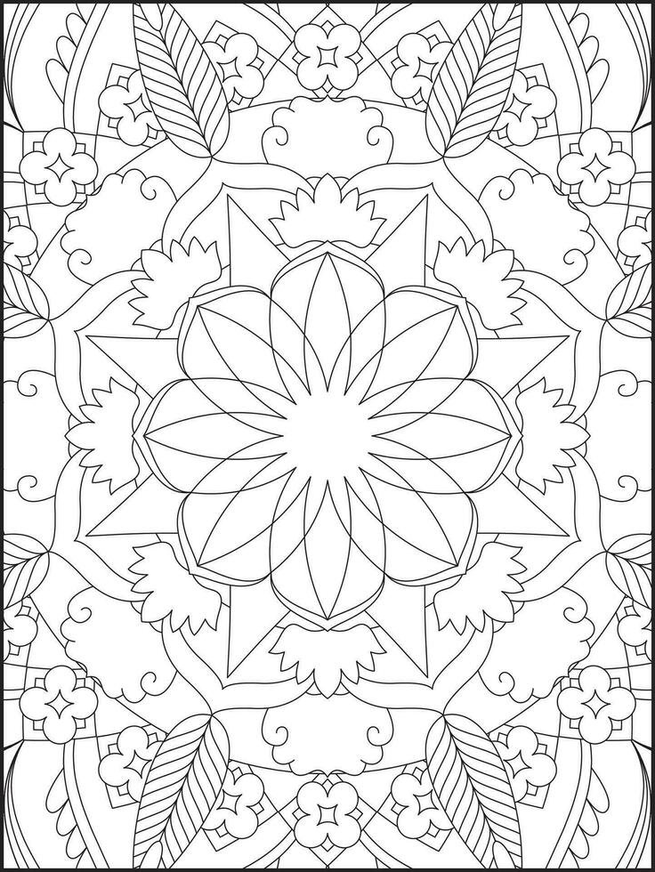 ornamentale mandala adulto colorazione libro pagina. colorazione pagina. bambini colorazione pagine. colorazione pagina per adulti. mandala vettore