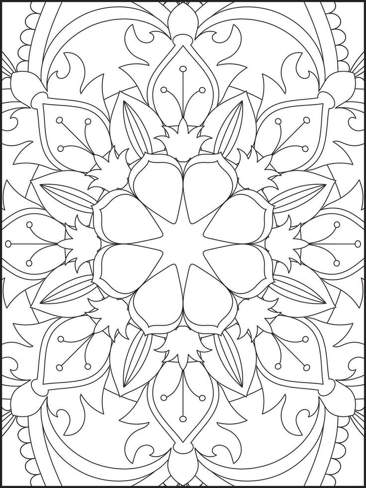 ornamentale mandala adulto colorazione libro pagina. colorazione pagina. bambini colorazione pagine. colorazione pagina per adulti. mandala vettore