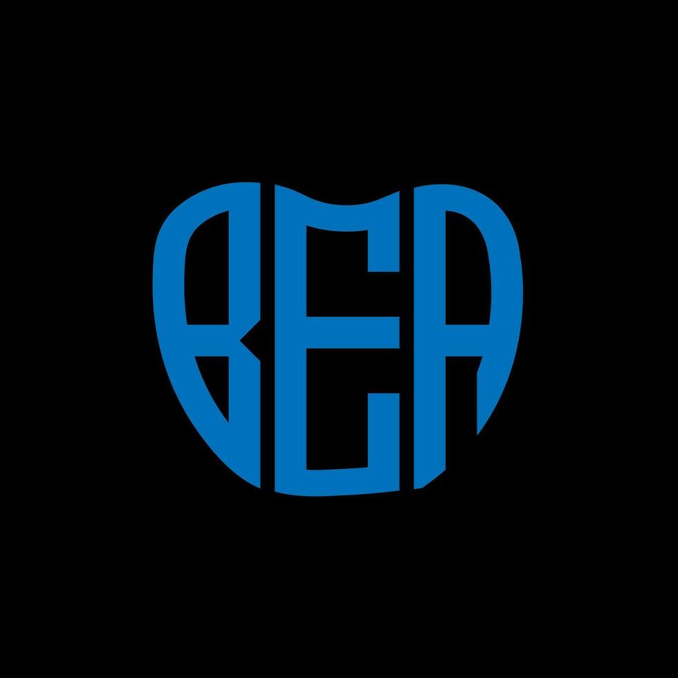 bea lettera logo creativo design. bea unico design. vettore