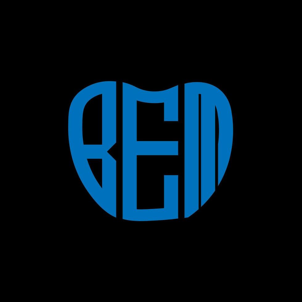 bem lettera logo creativo design. bem unico design. vettore