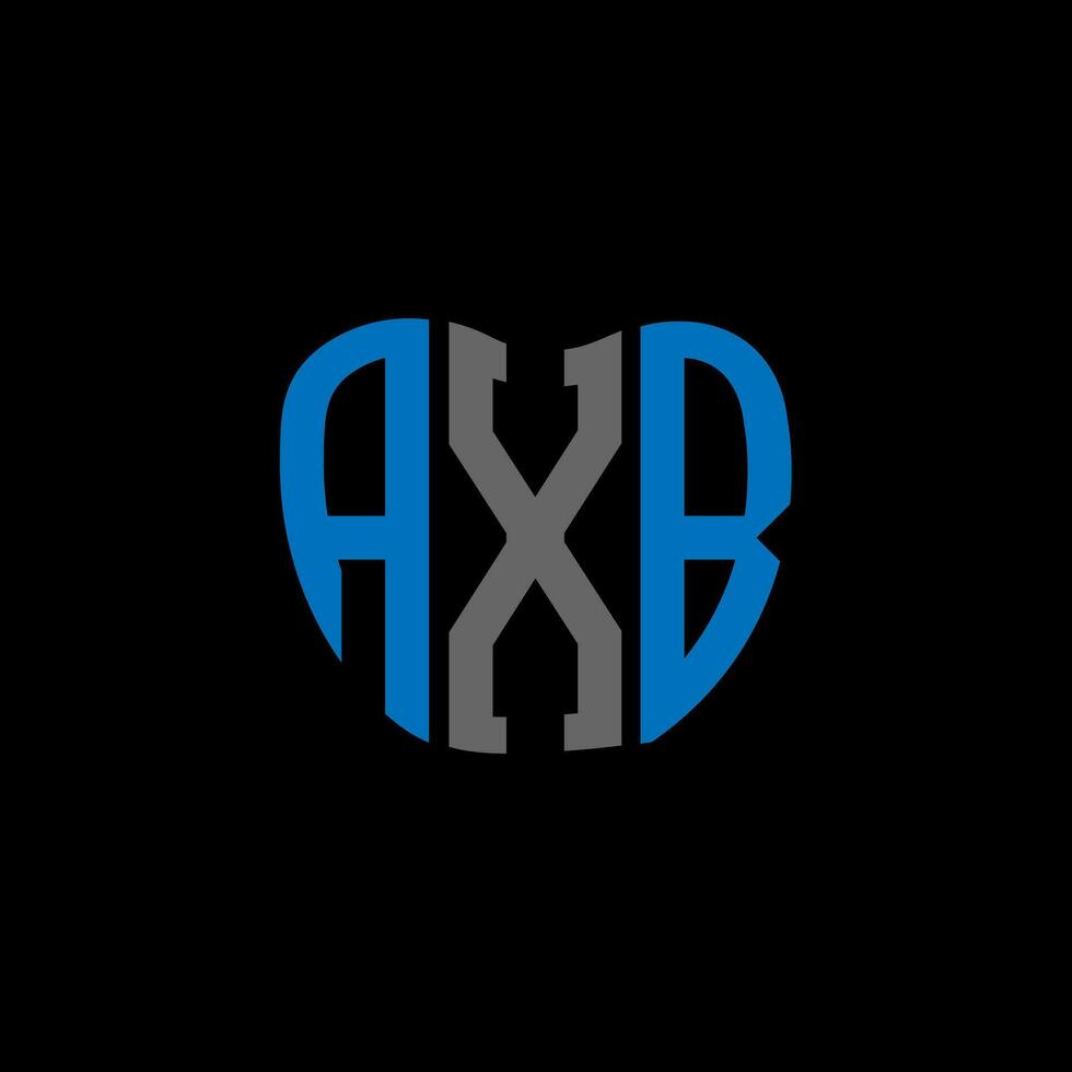 axb lettera logo creativo design. axb unico design. vettore