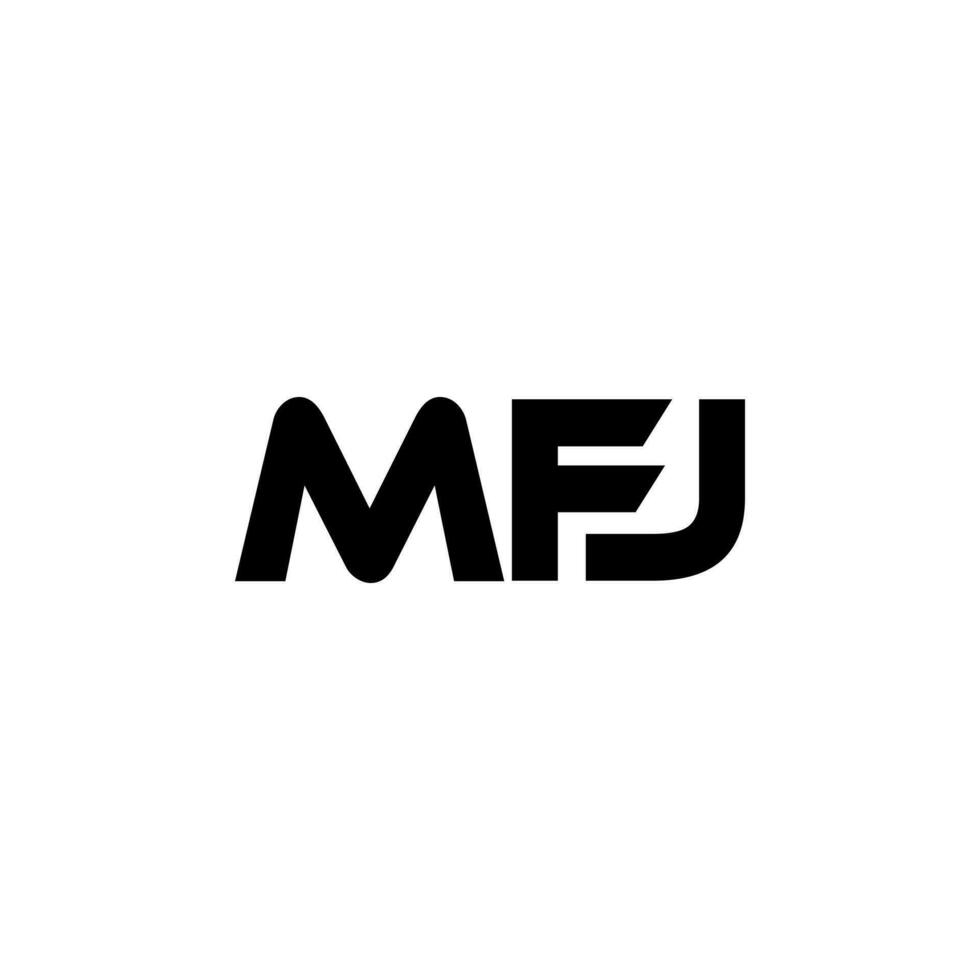 mfj lettera logo disegno, ispirazione per un' unico identità. moderno eleganza e creativo design. filigrana il tuo successo con il Impressionante Questo logo. vettore