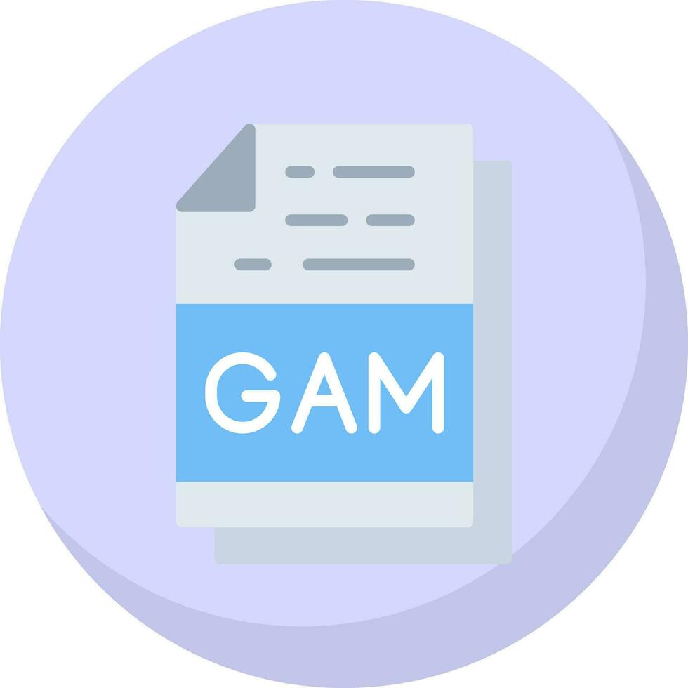 gam file formato vettore icona design