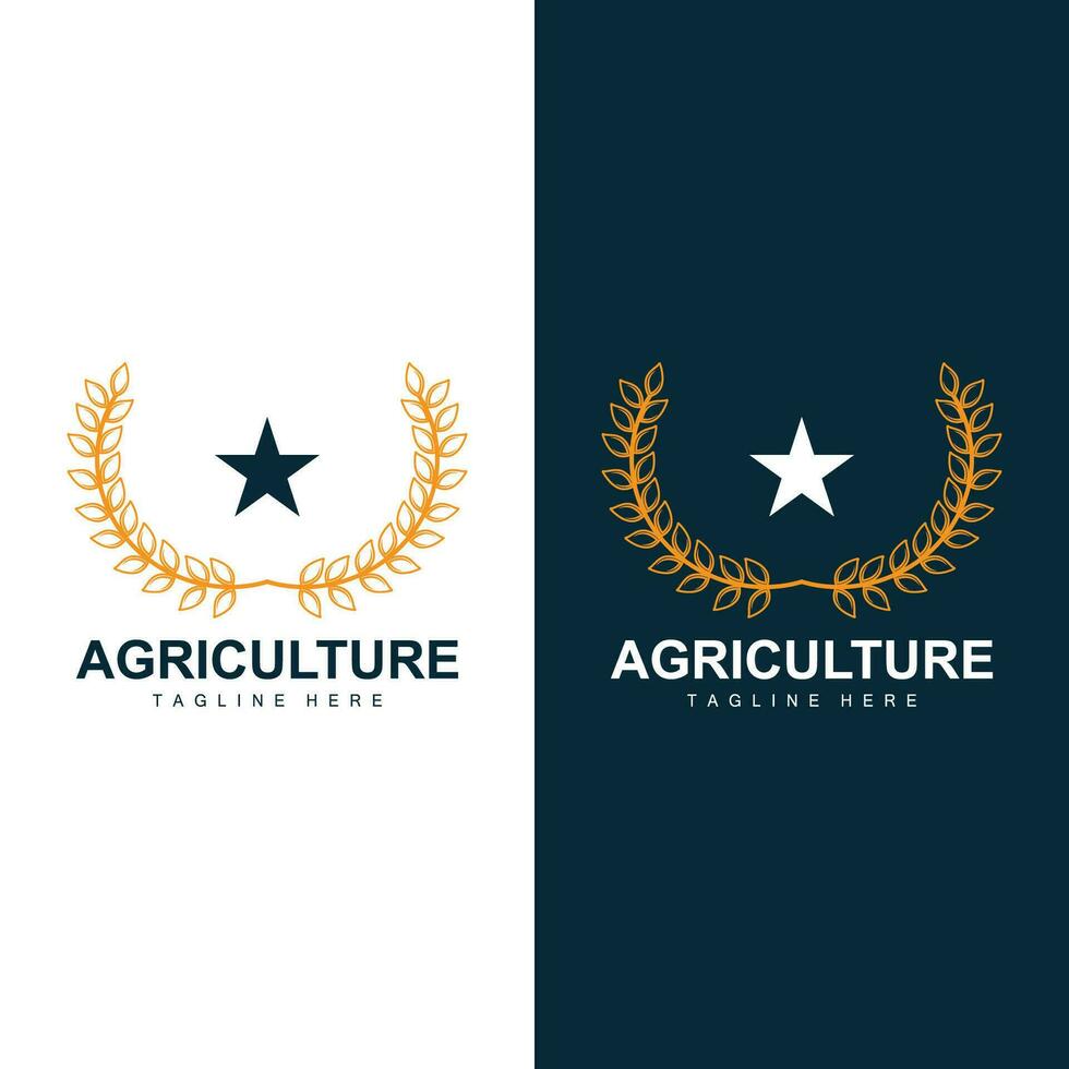 riso logo, azienda agricola Grano logo disegno, vettore simbolo icona grafico illustrazione