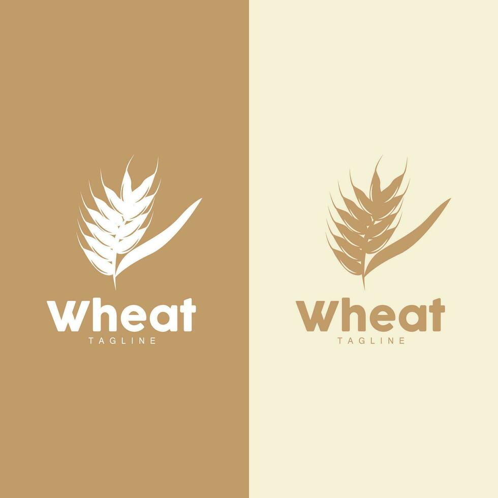 Grano logo grano design semplice illustrazione modello vettore