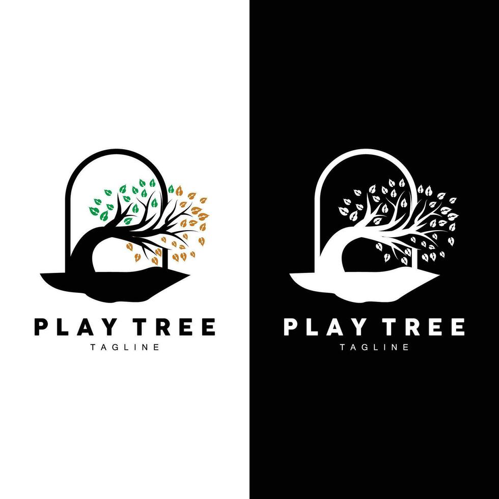 albero logo pianta design vettore illustratore modello