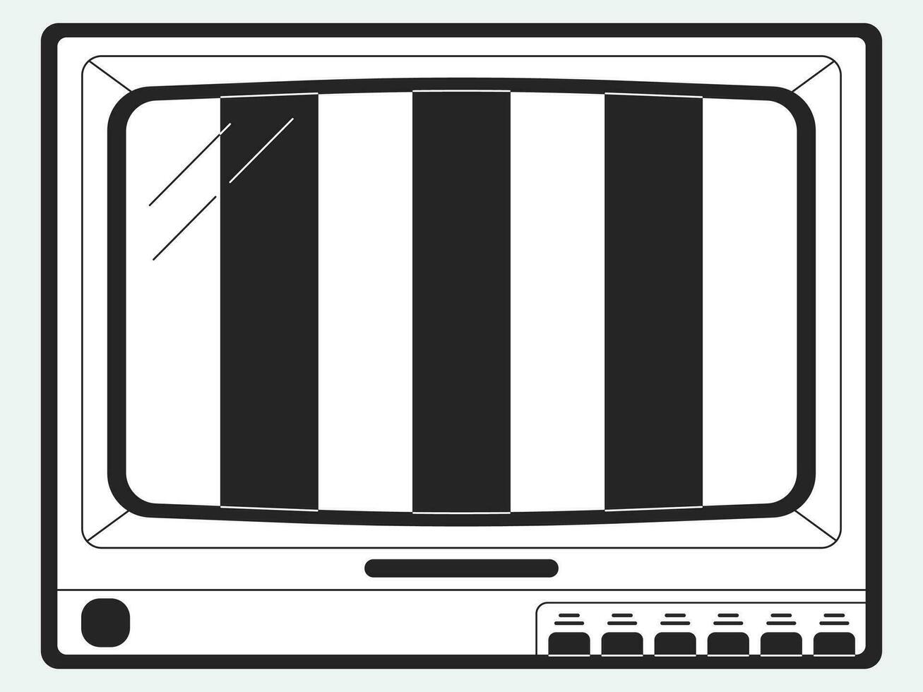 neon estetico illustrazione imballare vecchio tv no segnale schermo illustrazione vettore
