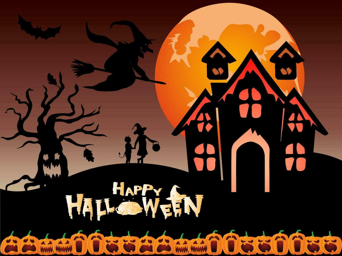 Halloween giorno Festival icone per striscioni, carte, volantini, sociale media sfondi, eccetera. Halloween illustrazione. vettore
