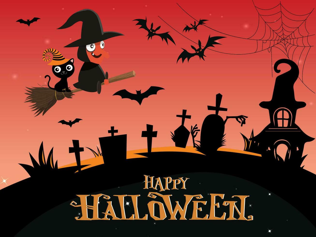 Halloween giorno Festival icone per striscioni, carte, volantini, sociale media sfondi, eccetera. Halloween illustrazione. vettore