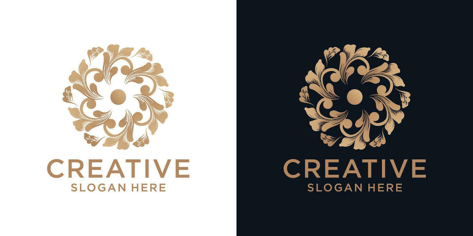 floreale ornamento logo design astratto vettore