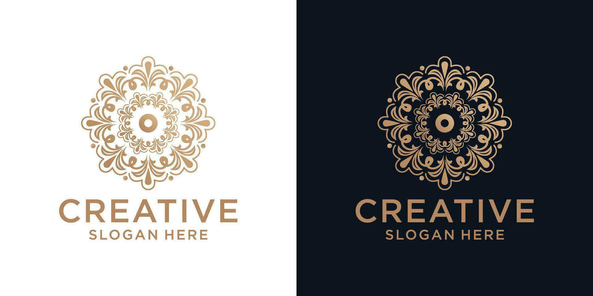 floreale ornamento logo design astratto vettore