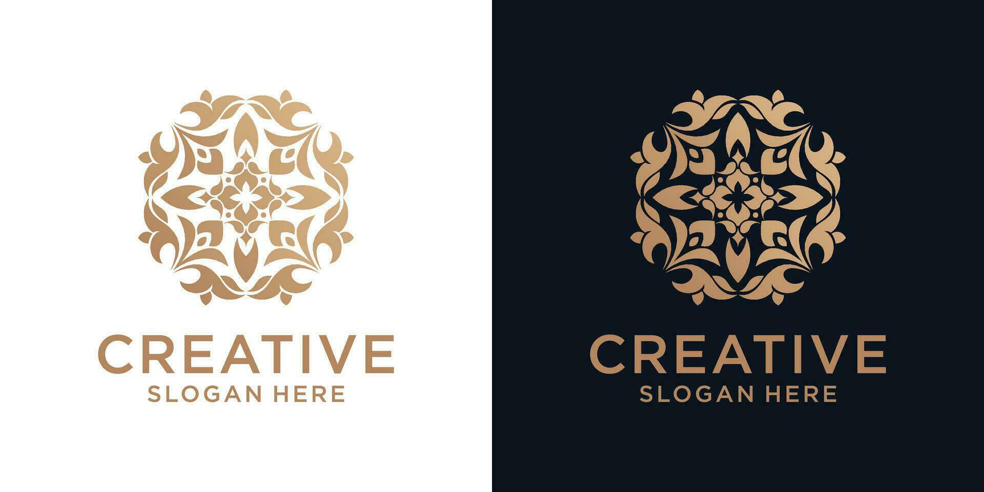 floreale ornamento logo design astratto vettore