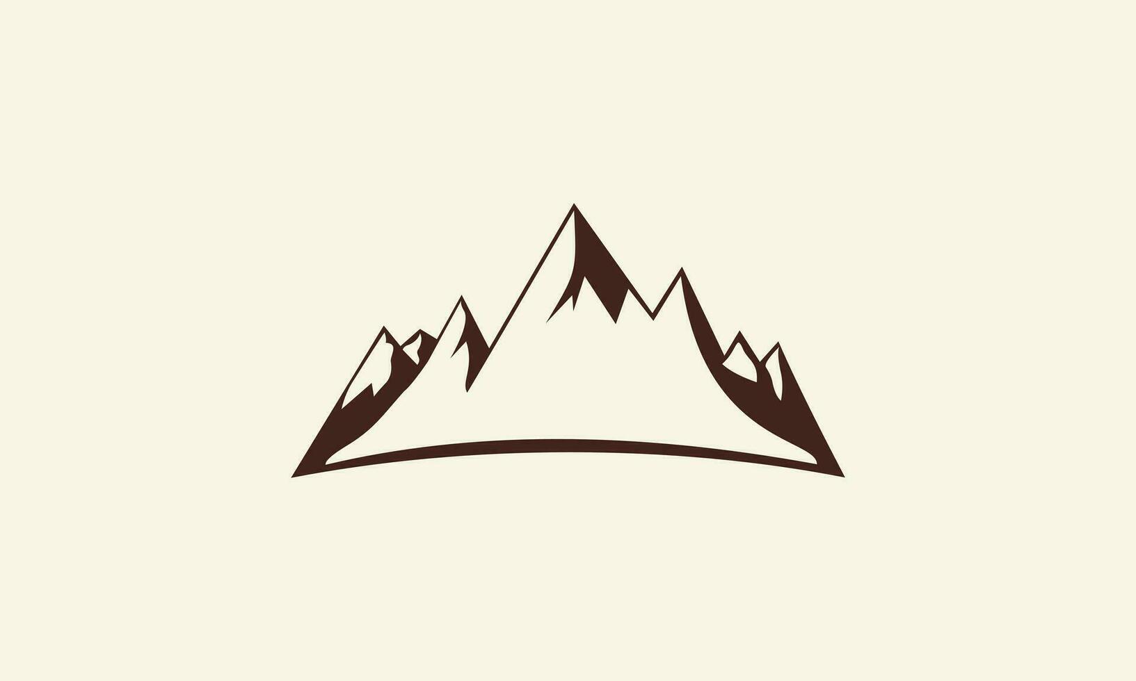 linea arte montagna logo modello vettore