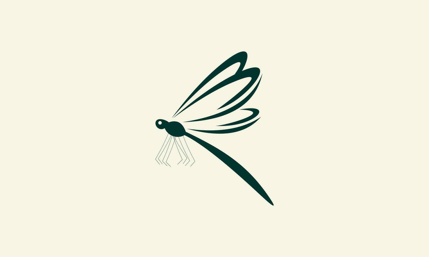 libellula logo modello vettore