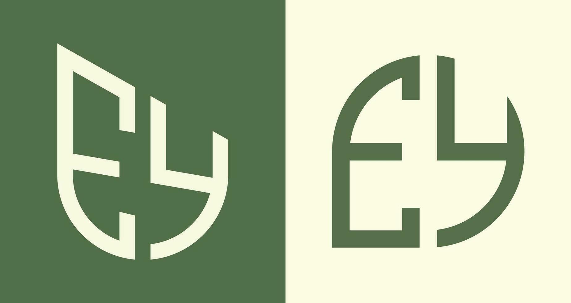 pacchetto creativo semplice di lettere iniziali ey logo design. vettore