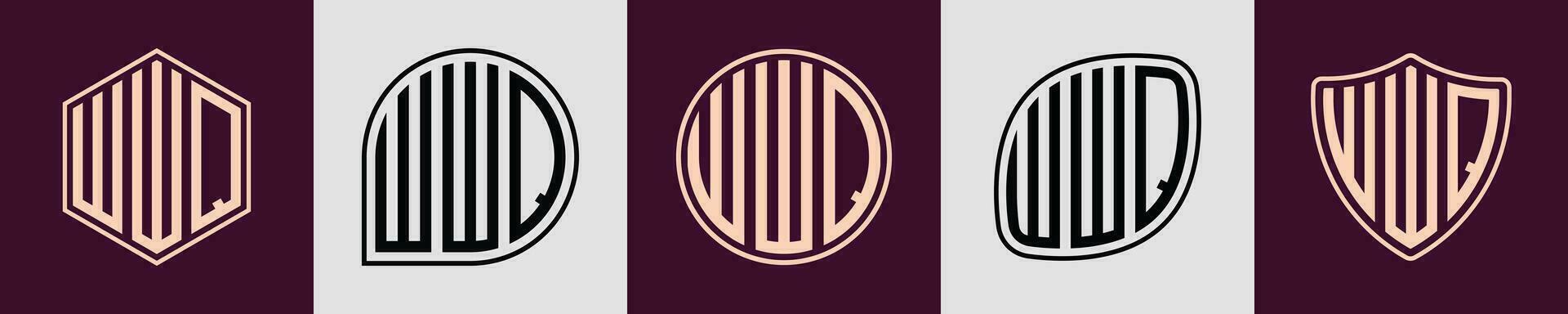 creativo semplice iniziale monogramma wwq logo disegni. vettore