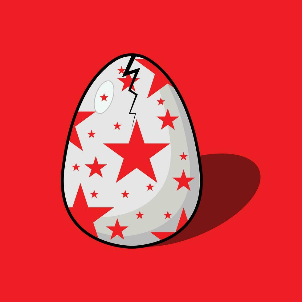 il illustrazione di Cracked uovo stella gioco articolo vettore