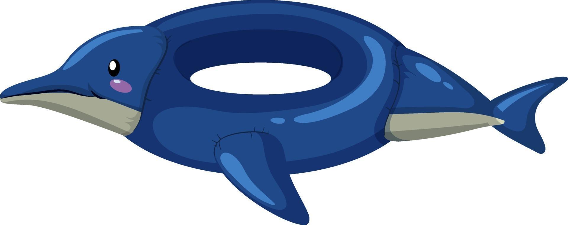 anello di nuoto a forma di delfino isolato vettore