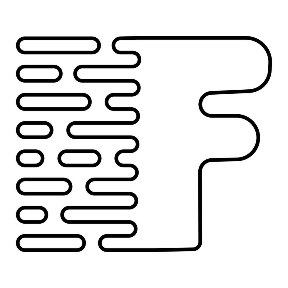 lettera f logo, veloce velocità mossa lettera f veloce simbolo vettore