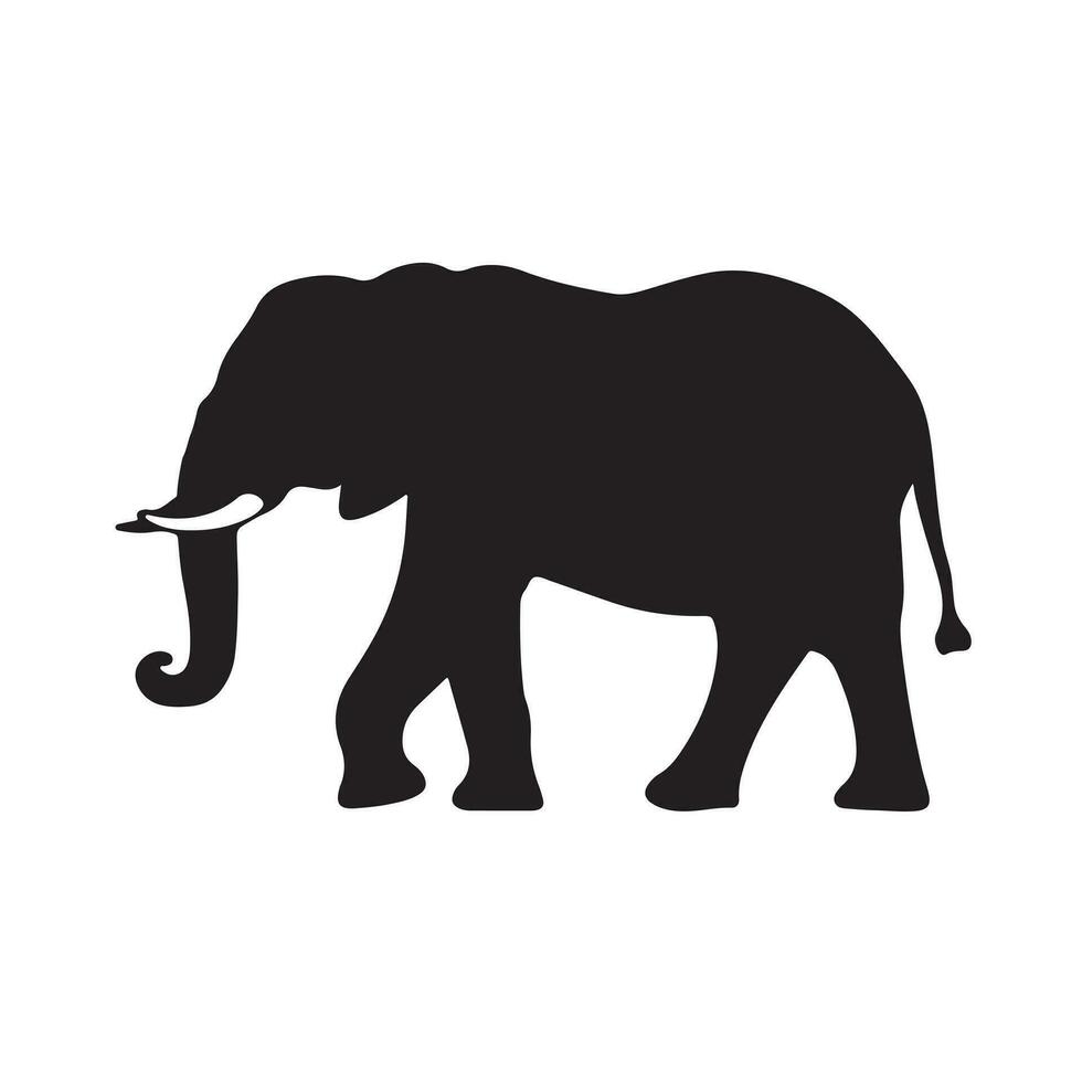 vettore di sagoma di elefante
