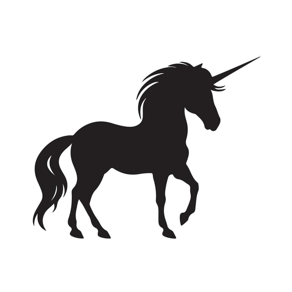 unicorno silhouette vettore