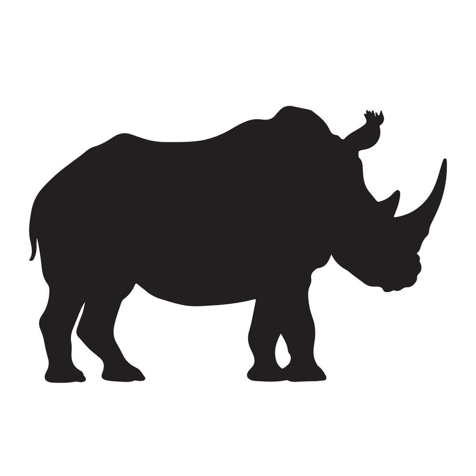 rinoceronte silhouette vettore