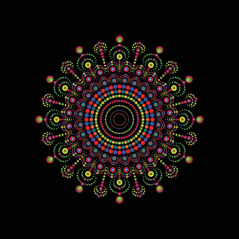 punto mandala disegno, colore sfondo. etnico decorativo elementi con gratuito vettore 2