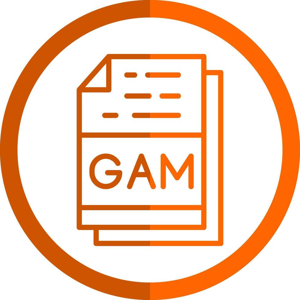 gam file formato vettore icona design