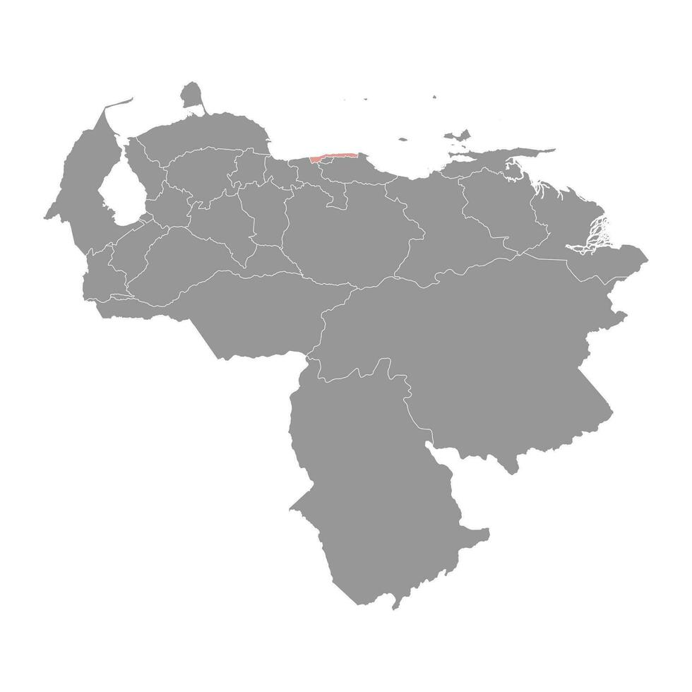 vargas stato carta geografica, amministrativo divisione di Venezuela. vettore