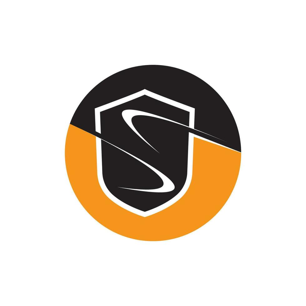 scudo logo modello pronto per uso, proteggere icona nel nero e bianca colore, sicurezza e scudo simbolo vettore