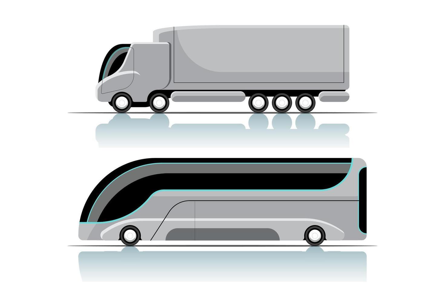 set di illustrazione vettoriale di disegno di auto hitech di nuova innovazione