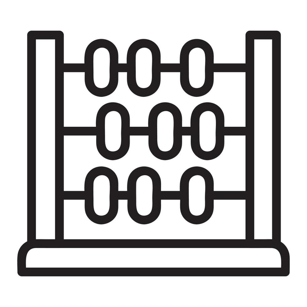abaco vettore icona, diretto stile, a partire dal contabilità icone collezione, isolato su bianca sfondo.