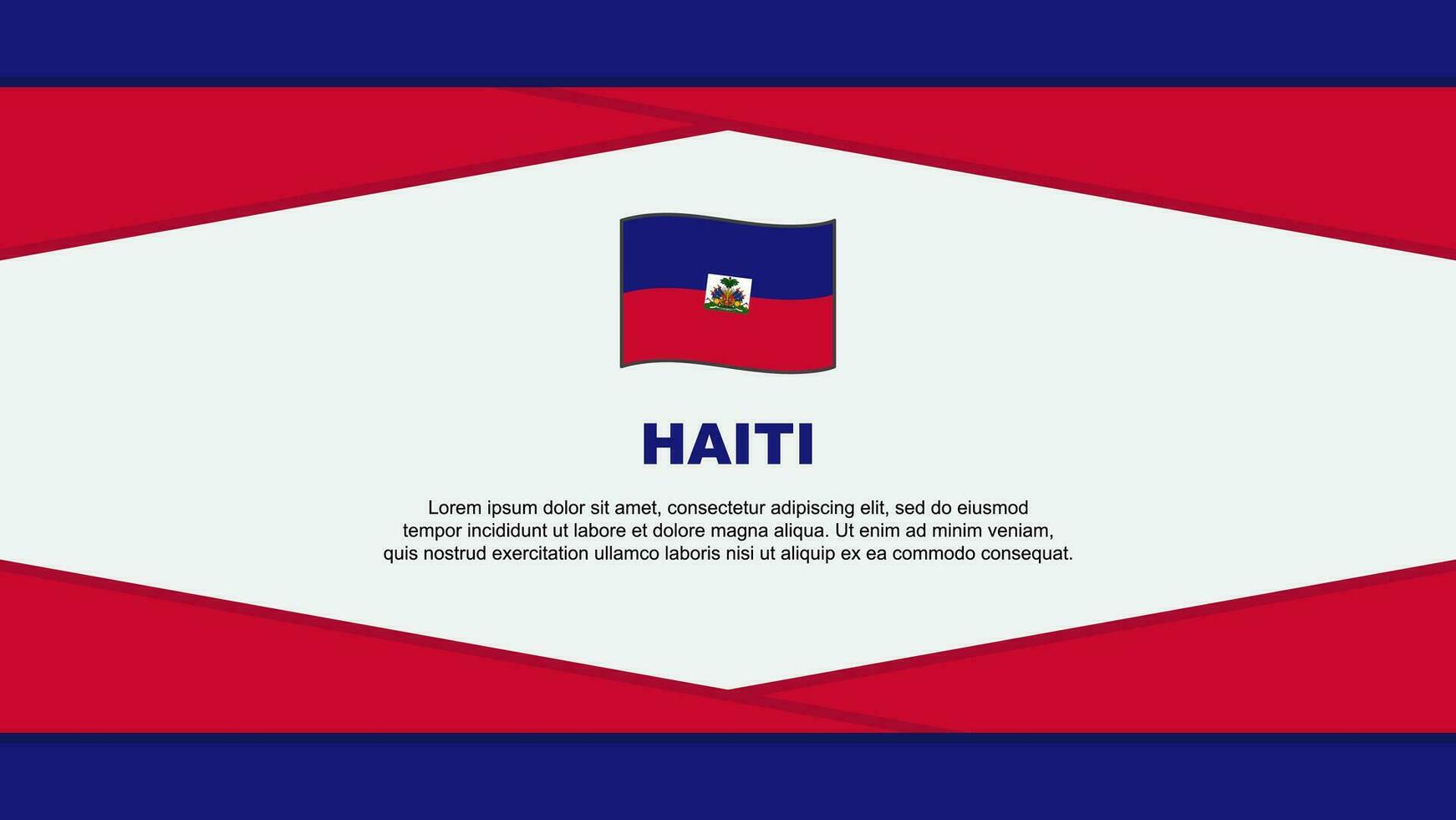 Haiti bandiera astratto sfondo design modello. Haiti indipendenza giorno bandiera cartone animato vettore illustrazione. Haiti vettore