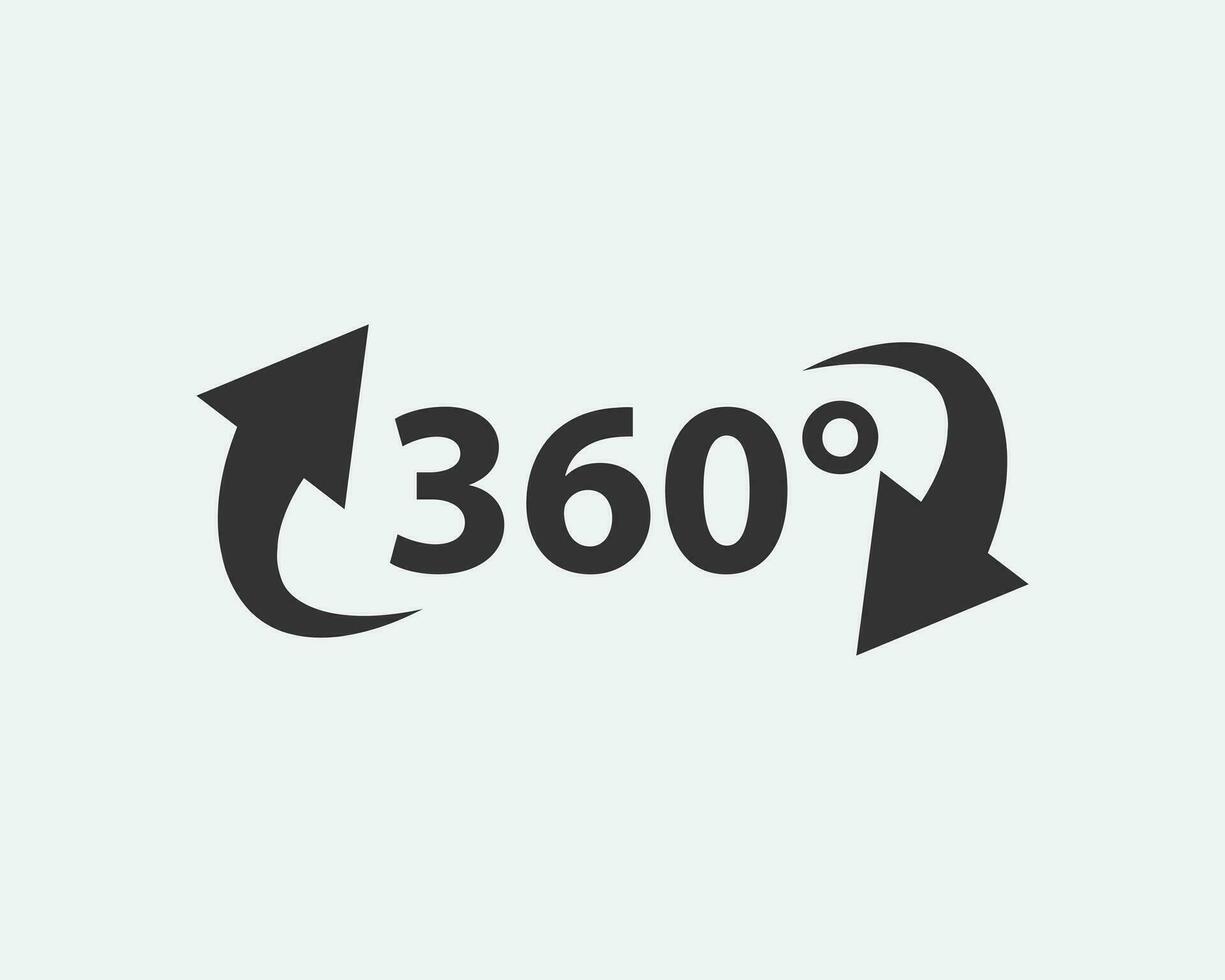 360 grado Visualizza vettore icona