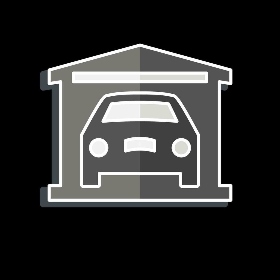 icona box auto. relazionato per auto ,settore automobilistico simbolo. lucido stile. semplice design modificabile. semplice illustrazione vettore