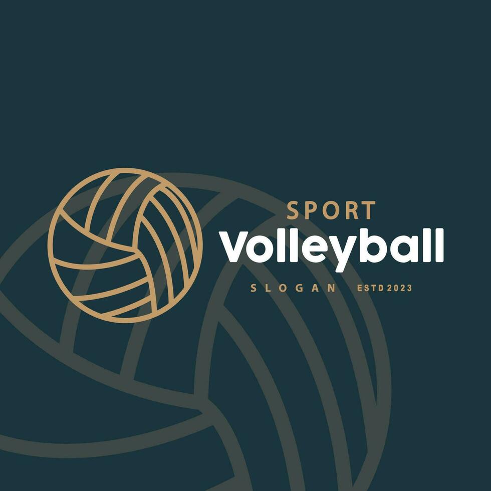 pallavolo logo, sport semplice disegno, illustrazione modello vettore