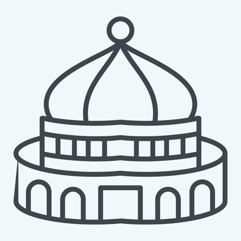 icona Gerusalemme. relazionato per capitale simbolo. linea stile. semplice design modificabile. semplice illustrazione vettore