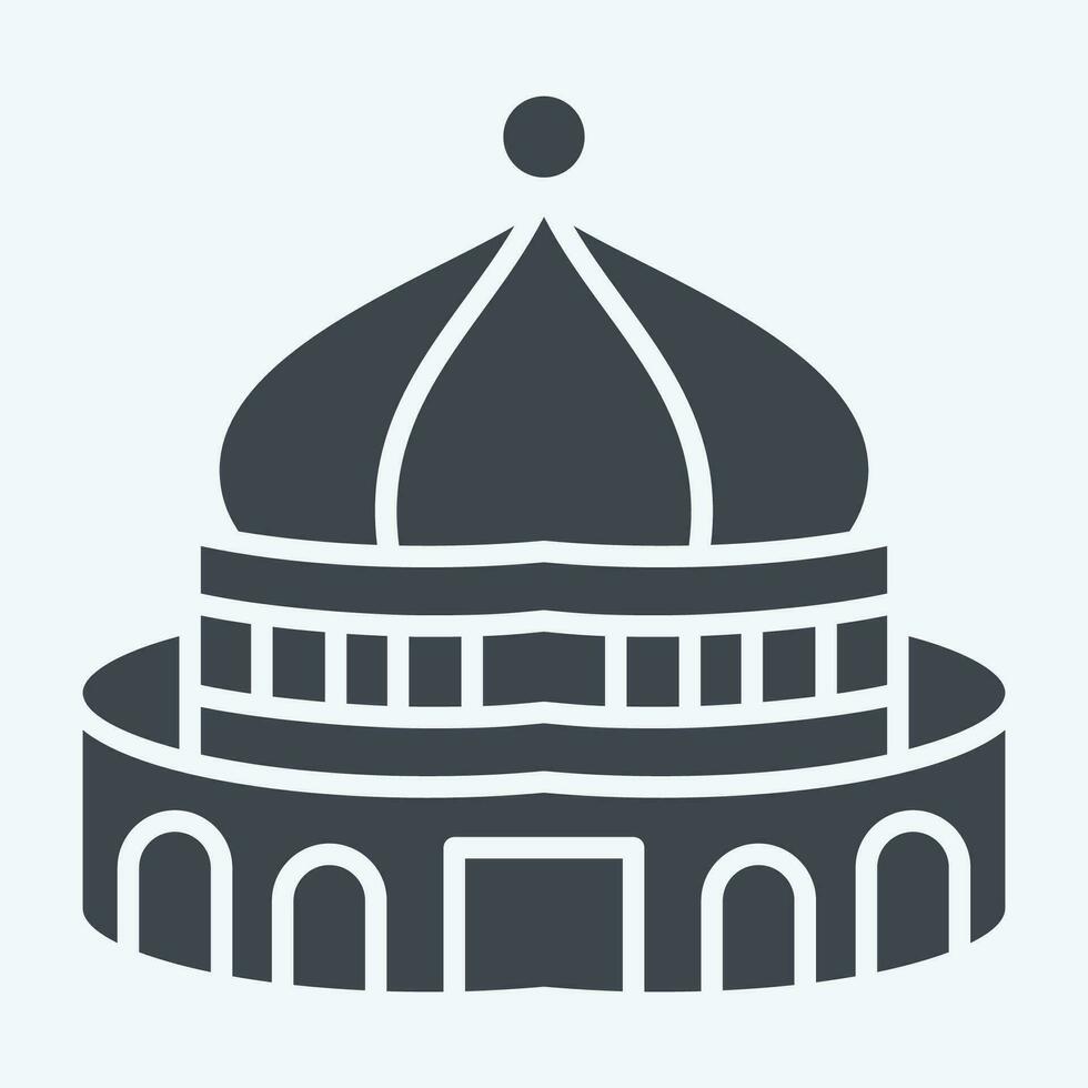 icona Gerusalemme. relazionato per capitale simbolo. glifo stile. semplice design modificabile. semplice illustrazione vettore