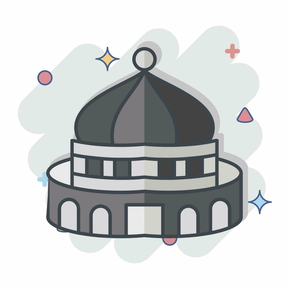 icona Gerusalemme. relazionato per capitale simbolo. comico stile. semplice design modificabile. semplice illustrazione vettore