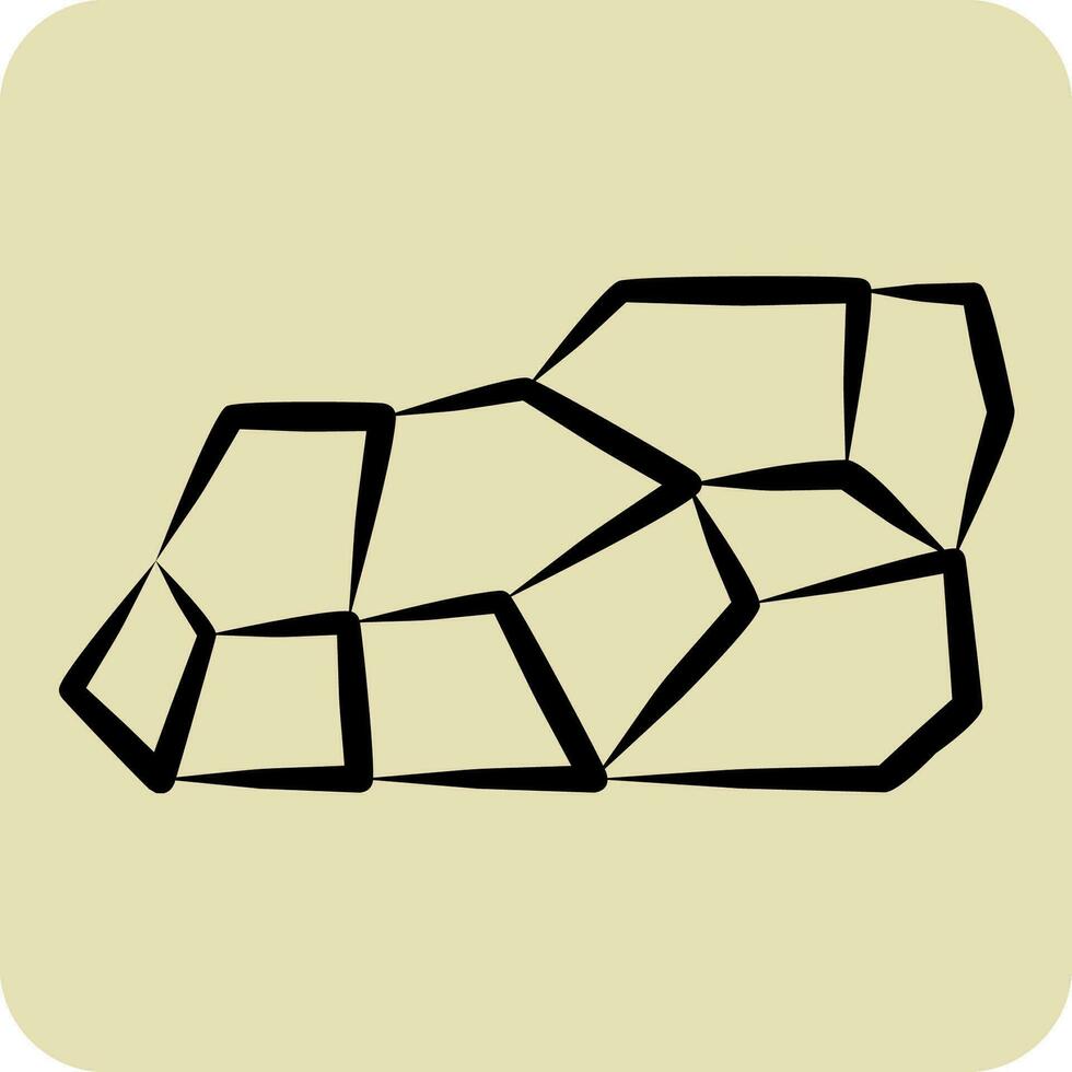 icona carbone. relazionato per estrazione simbolo. mano disegnato stile. semplice design modificabile. semplice illustrazione vettore
