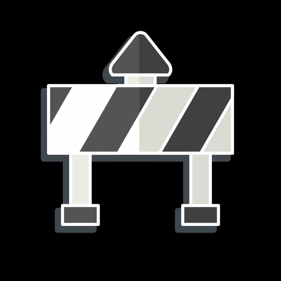 icona traffico barriera. relazionato per estrazione simbolo. lucido stile. semplice design modificabile. semplice illustrazione vettore