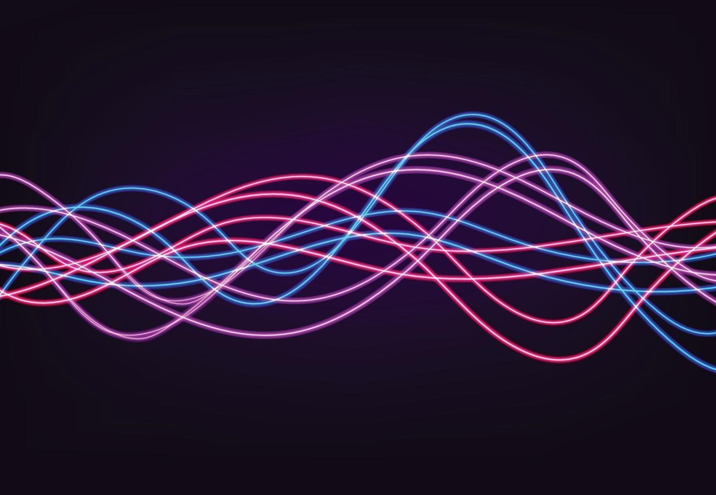 sfondo astratto con linee curve di luce al neon magiche sfocate. illustrazione vettoriale