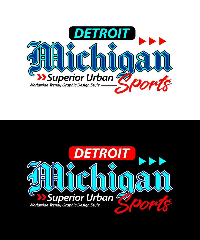 Michigan urbano stile carattere tipografico Vintage ▾ Università, per Stampa su t camicie eccetera. vettore