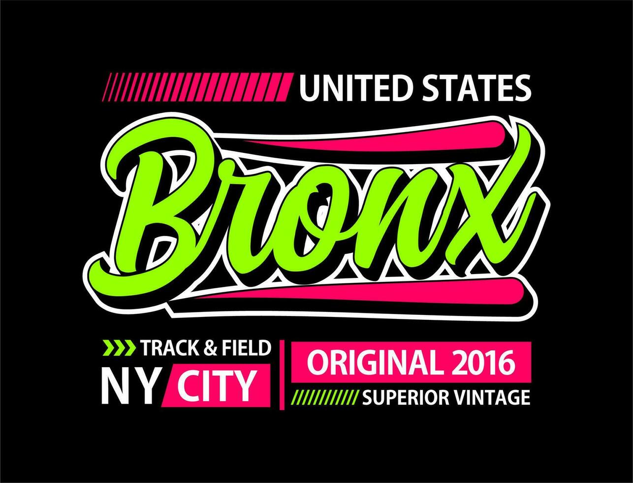 Bronx tipografia disegno, per maglietta, manifesti, etichette, eccetera. vettore
