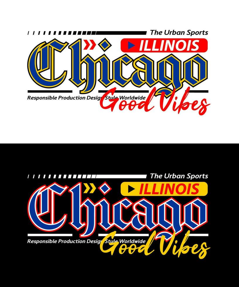 Chicago urbano stile carattere tipografico Vintage ▾ Università, per Stampa su t camicie eccetera. vettore