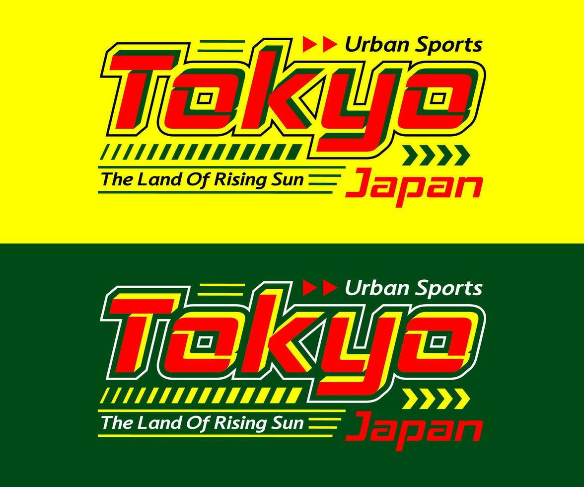 tokyo città da corsa carattere tipografico, per Stampa su t camicie eccetera. vettore