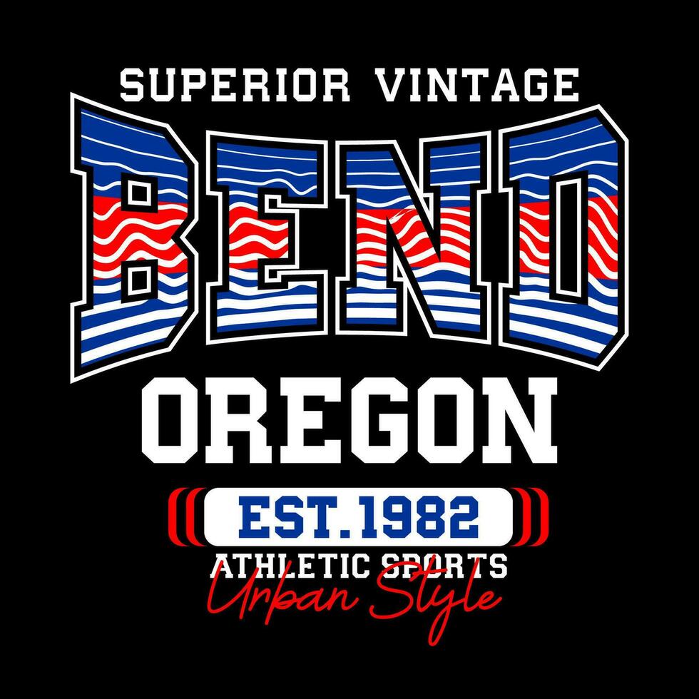 piegare Oregon 1982 Vintage ▾ Università, per maglietta, manifesti, etichette, eccetera. vettore