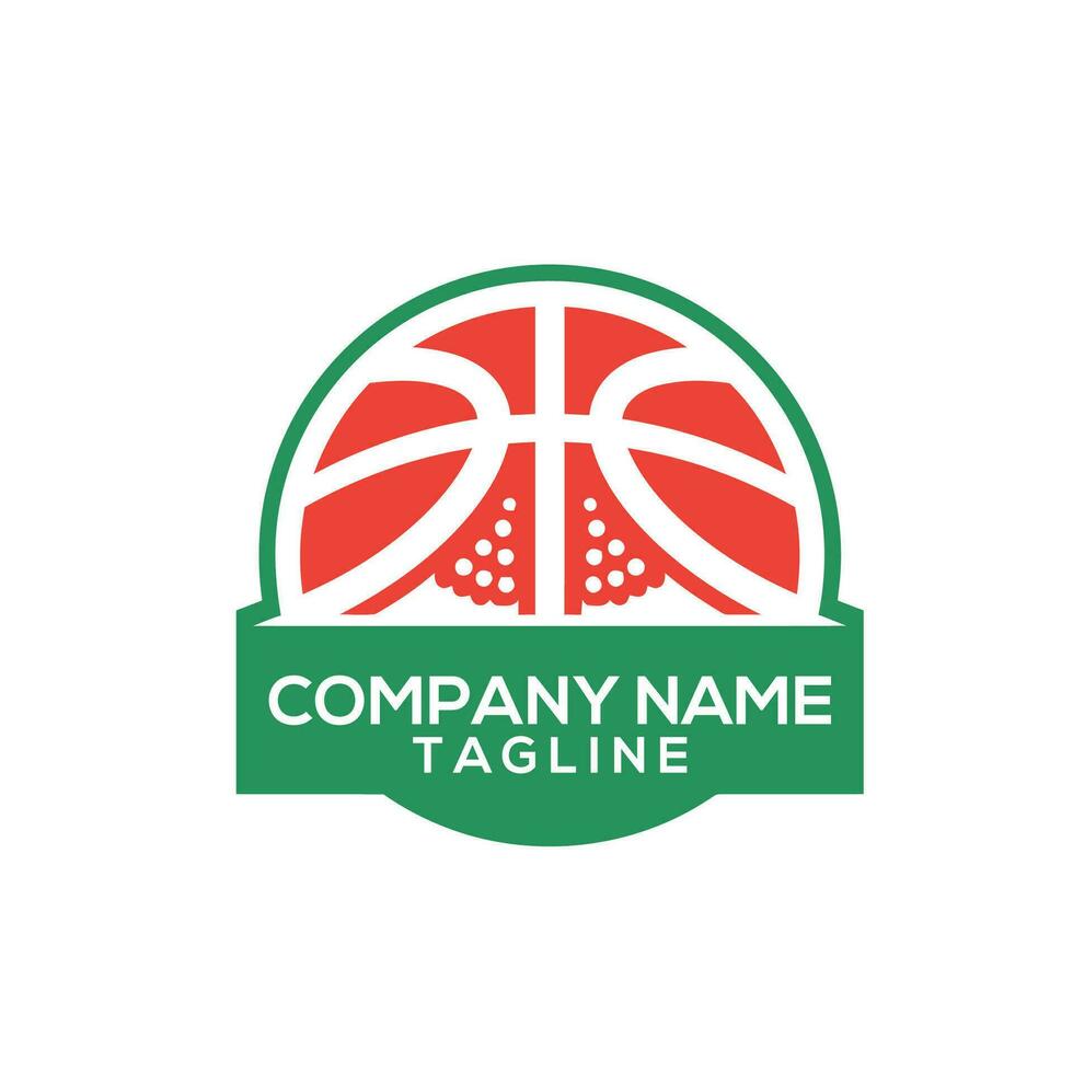 design del logo di basket vettore