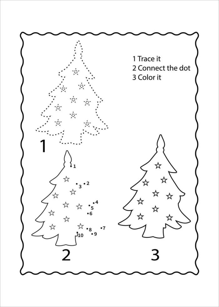 Natale attività foglio di lavoro per bambini vettore