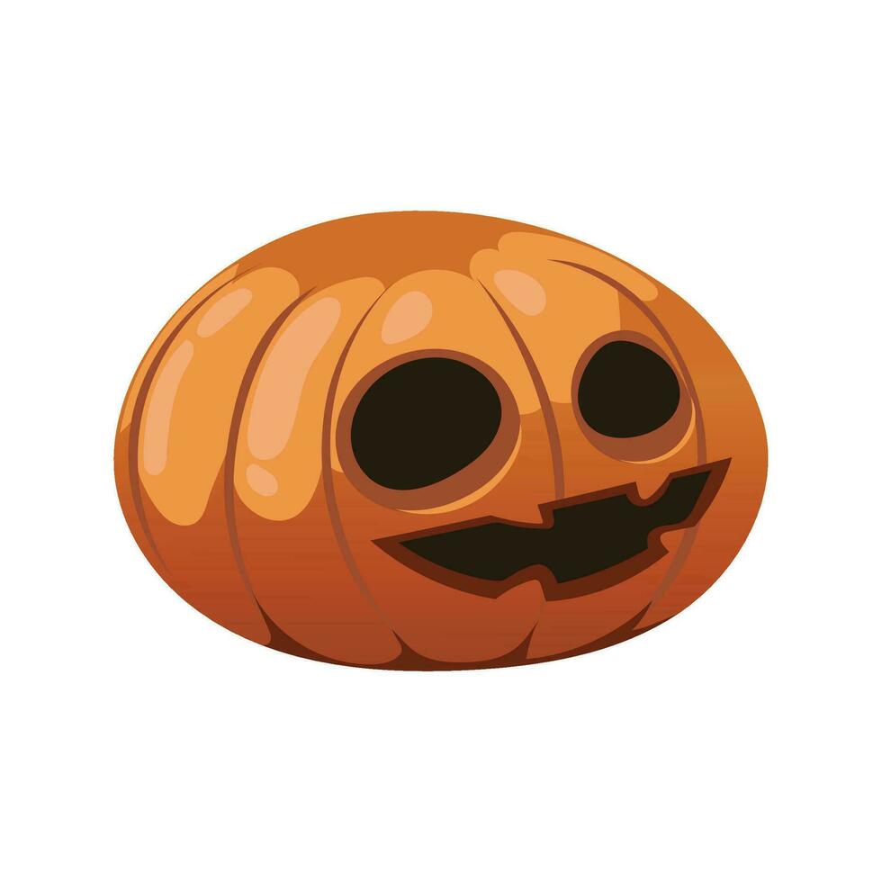 vettore cartone animato divertente Halloween zucca testa isolato su bianca sfondo